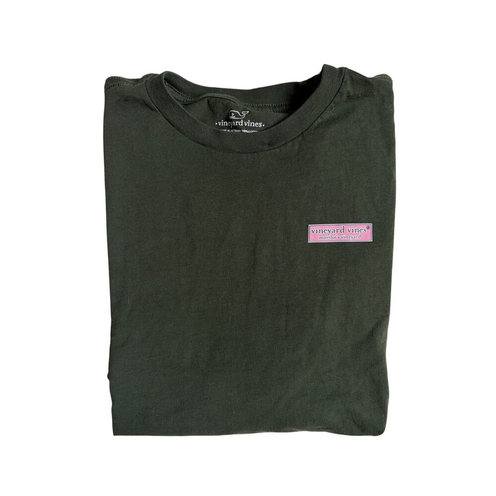 Vineyard Vines "Marthas Vineyard" Long-Sleeve T-Shirt (Green) - Medium